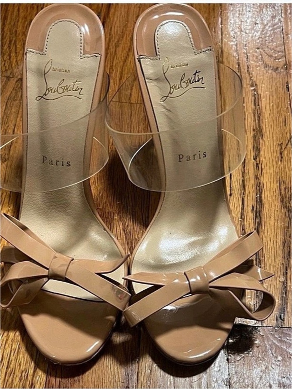 Christian Louboutin tan Strappy Heels